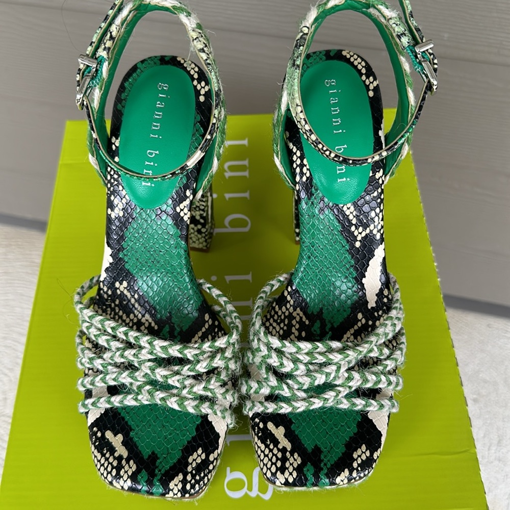 GIANNI BINI Shanika PLATFORM braided sandal SOLD OUT IN STORES ๐ size 7M ๐ - Picture 2 of 8